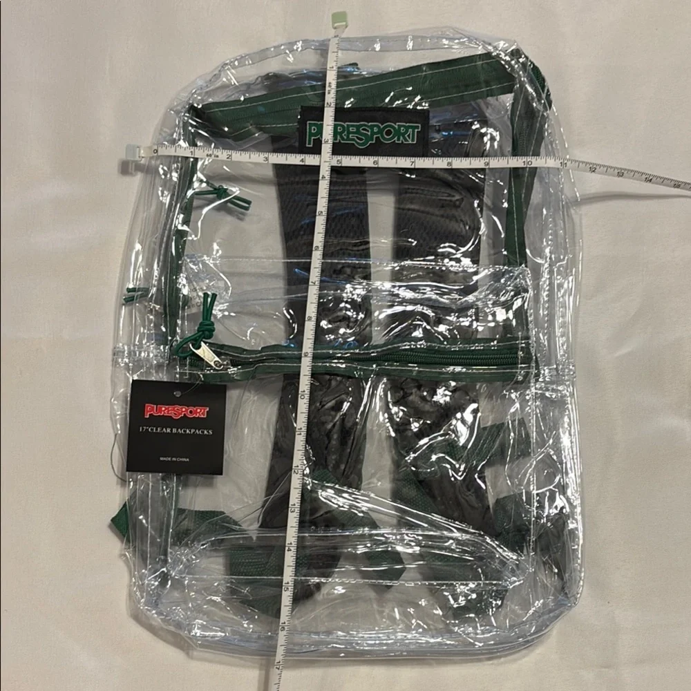 Clear Backpack Green 17